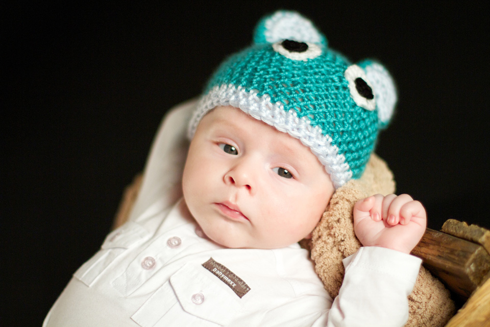 Bébé avec sa tuque
